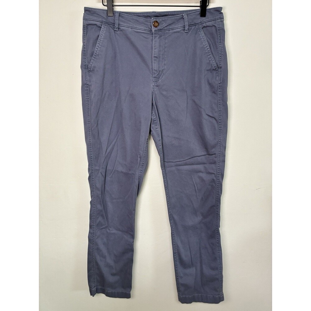 LL Bean Chino Pants Women’s 12 Blue Outdoor Stretch Cotton Gorpcore Hiking